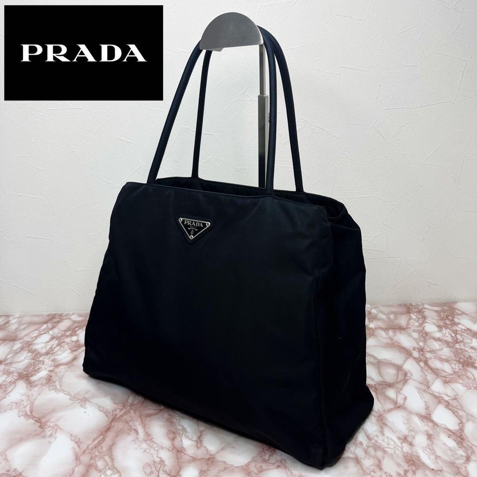 PRADA Black Leather Tote Bag SA Condition Authentic Designer Luxury Bag