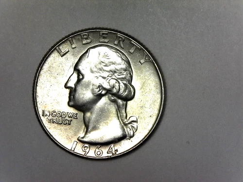 1964, Washington Quarter-AU+