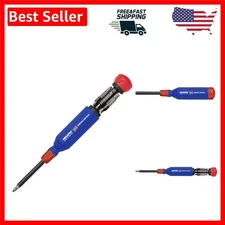15-in-1 Multi Bit Screwdriver with Rotating Cap - Phillips & Torx, Made in USA