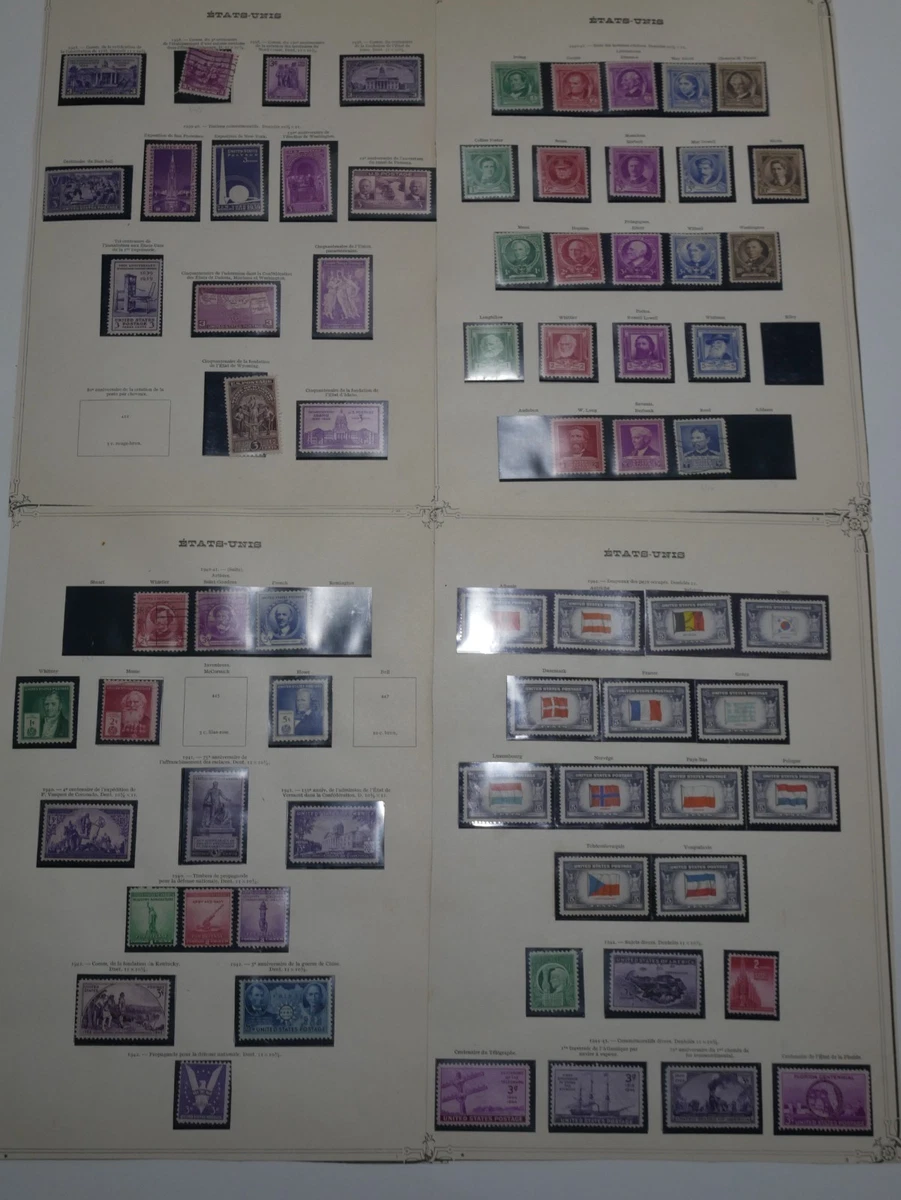 Carte Murale Ancienne Des États-Unis – Reproduction 1947, Style Timbre, Prête à Encadrer, Papier, De Ted's Vintage Art