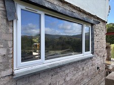 used upvc double glazed white window