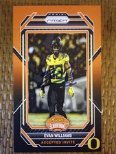 EVAN WILLIAMS 2024 SENIOR BOWL AUTO ROOKIE GREEN BAY PACKERS OREGON AUTOGRAPH 