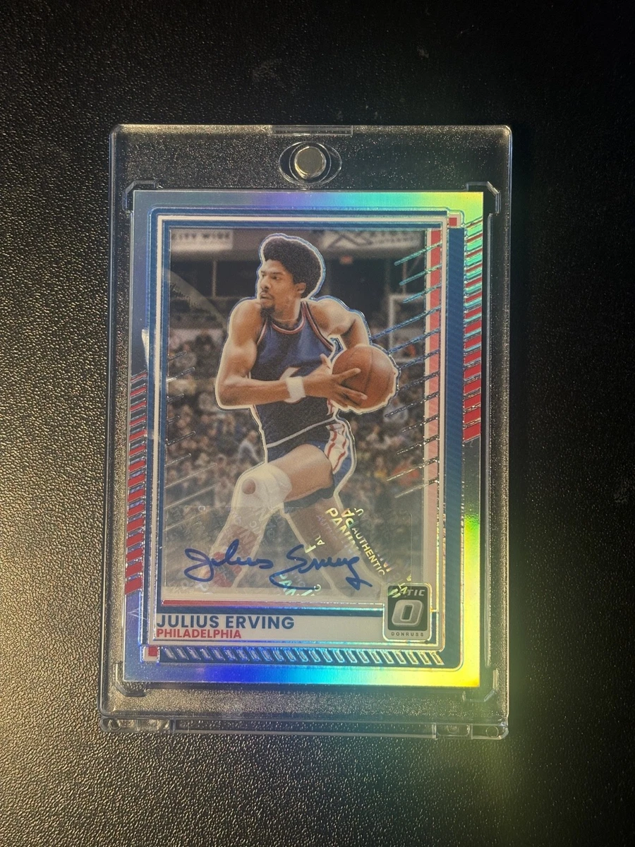 Panini Julius Erving Basketball Autographed Sports Trading Cards