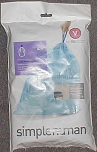 New (2) SIMPLEHUMAN Blue Custom Fit Recycling Liners Code V 16-18L 20 Count Bag
