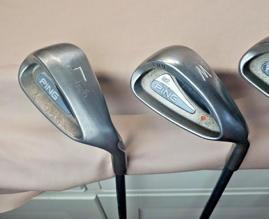 Juego de plancha para damas Ping G2 4,5,7-PW-LW punto naranja - grafito TFC 100 damas flexible Foto 2 de 4