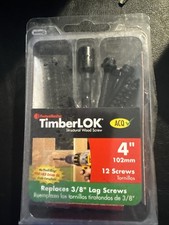 FastenMaster FMTLOK04-12 TimberLOK Black Steel Hex Head Wood Screws 4 in.