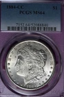 1884 CC PCGS MS64 MORGAN SILVER DOLLAR #B51512