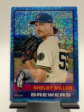 2025 Topps Heritage High Number - Shelby Miller #595 Chrome Light Blue Sparkle