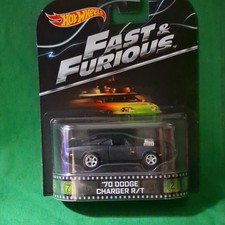 Hot Wheels Fast & Furious 1970 Dodge Charger R/T 1:64 Diecast Black Unopened