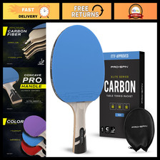 Professional Table Tennis Paddles - ITTF Approved, Carbon Fiber, 7-Ply Blade, 2.