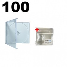 100 STANDARD White Color CD Jewel Case  100 OPP Bags