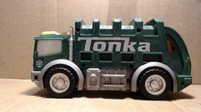 Tonka Hasbro Lights  Sound Green Garbage Truck Plastic 7" Long China