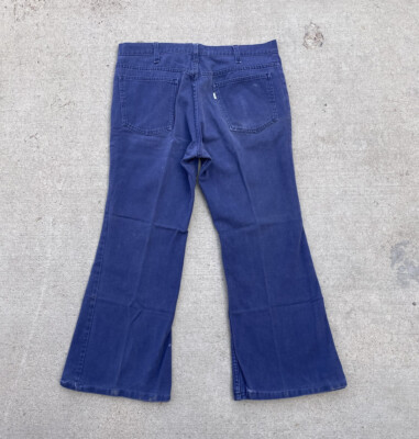 Vtg Levis 693-4018 white Tab Blue Jeans USA MADE Bell Bottoms