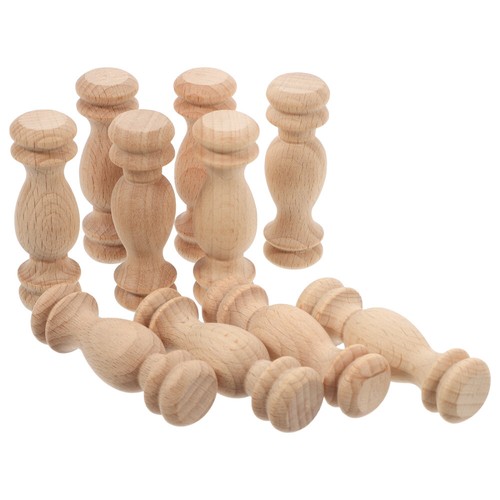 10 Pcs Solid Wood Column Dollhouse Furniture Decoration Baluster Post - Picture 3 of 12