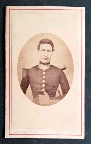 CDV Old Photo Card October 5, 1844 Lieutenant A. Lootin Paris