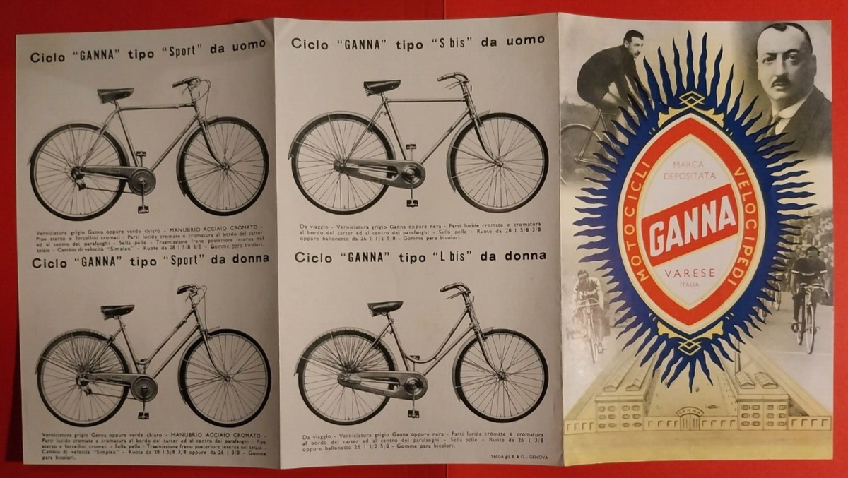 CATALOGO BICICLETTE GANNA 1945 VELO 自転車 BICYCLE FAHRRAD