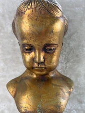 Beautiful Vintage Young Girl Jaru Sculpture Statue Bust  Home Garden Decor