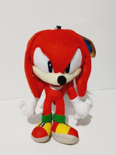 Sonic The Hedgehog 8" Knuckles Plush Doll Keychain Backpack Clip Coin Bag Sega  - Picture 1 of 6