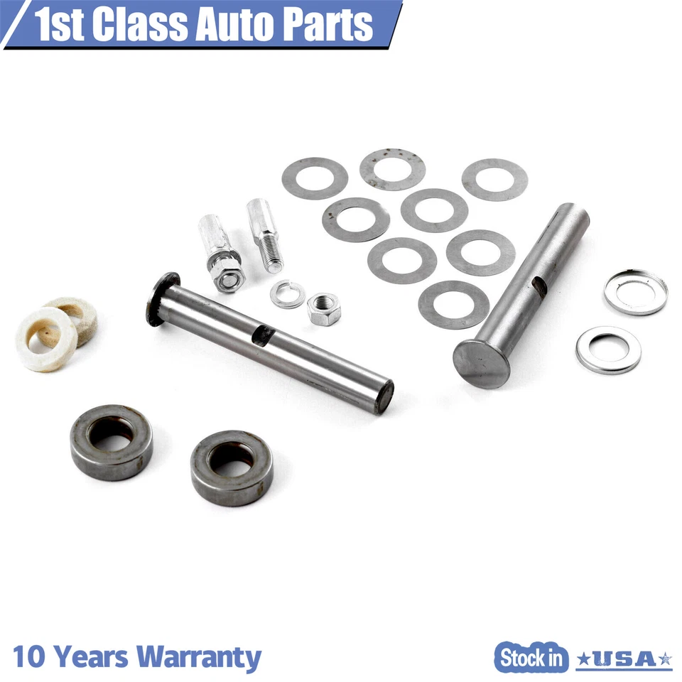 Pair Straight Axle Round Spindle With King Pin Kit For 1928-1948 Ford - Image 4 of 4