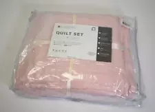 Kassatex Quilt Bedding Coverlet Blanket Set Twin Hypoallergenic Blush Pink