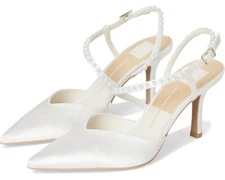 Dolce Vita Kamra Pearl Pump Womens 10 True White Pointed Toe Stiletto Heel PQ612