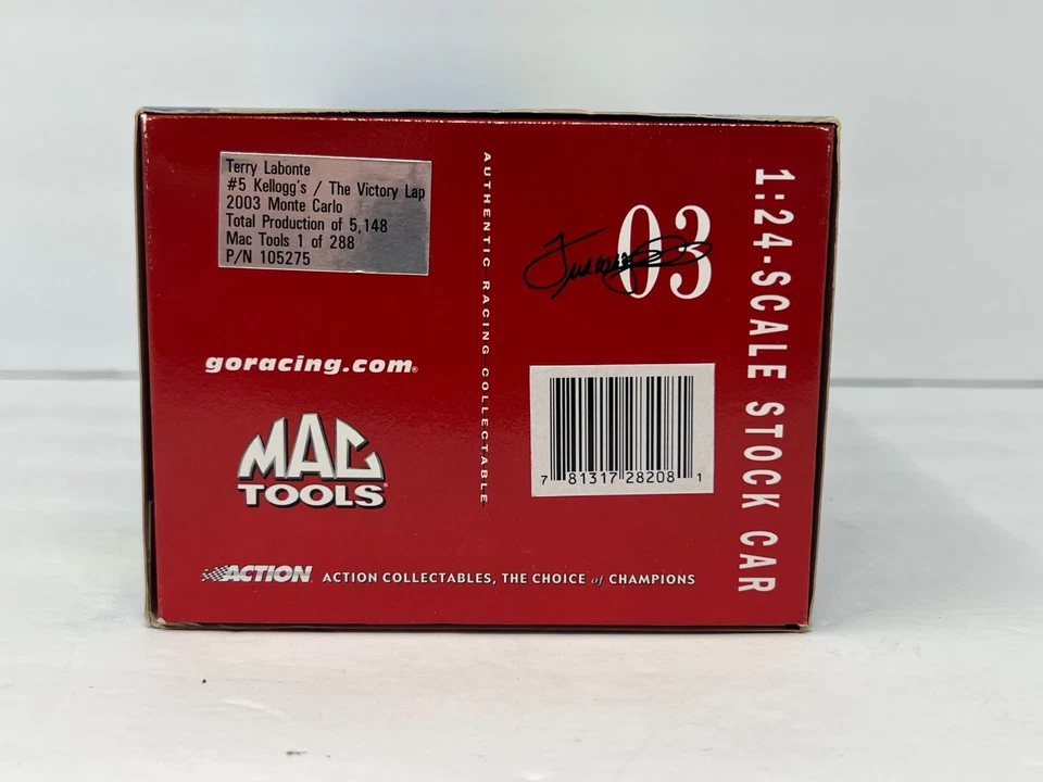 Acción Nascar #5 Terry Labonte Kellogg's Victory Lap Monte Carlo 1:24 Diecast Foto 4 de 4
