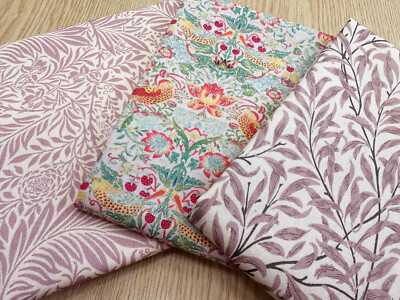 FAT QUARTER STOFFPAKET William Morris Rose Rosa Blumen Vogel Print Stoff
