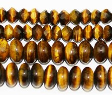 5x8MM 8x12MM Rondelle Faceted Multicolor Natural Tiger's Eye Gemstone Beads 15"