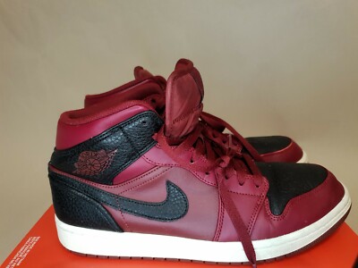 jordan 1 mid team red black