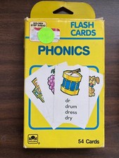 Golden Step Ahead PHONICS- FLASH Oversize CARDS large set 54 Cards 1989