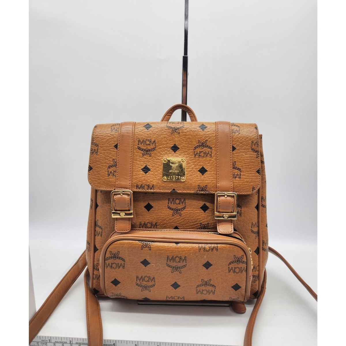 MCM Cognac Flap Backpack  display picture 1