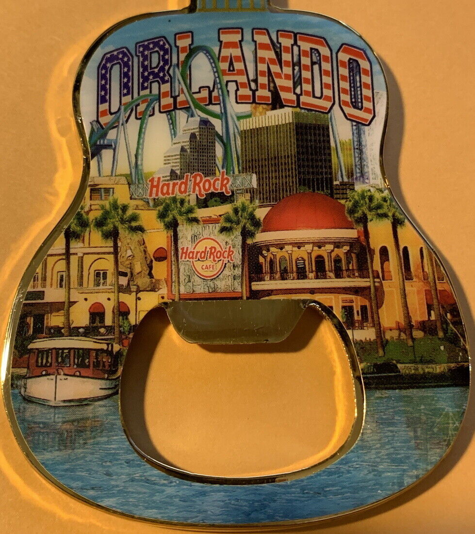 Hard Rock Cafe ギター型ボトルオープナー マグネット7個セット Flag Guitar Bottle Opener Magnet | Online Rock Shop