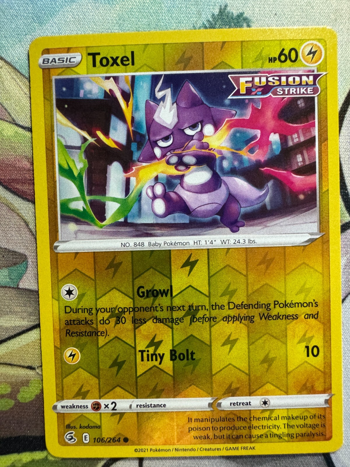 Toxel Reverse Holo English Pokemon BKR762