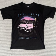 VTG 1992 Elvis Presley Single-Stitch Shirt Black Mens Large Classics are Forever