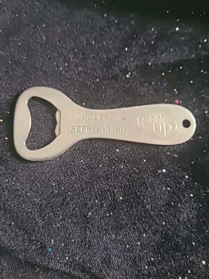 Vintage  BUBBLE UP  SODA POP SOFT DRINK ADVERTISING METAL BOTTLE OPENER 3¾ 