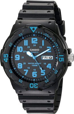 Casio Men's Quartz Rotary Bezel Day-Date Indicator 44mm Watch MRW200H-2BV