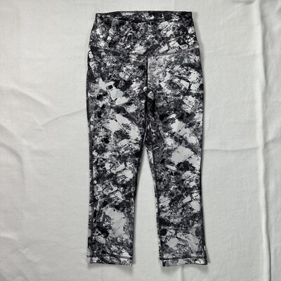 Zelos Womens Leggings Gray White Size S Small