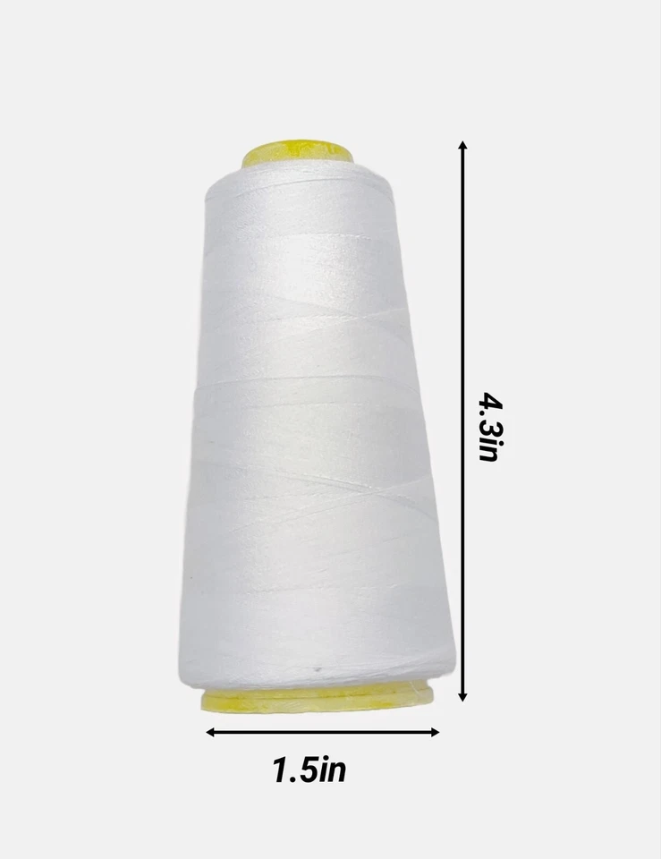 Lot of 4 Big Spool 100% Polyester Sewing Thread 2500 Yards Black Color 40S/2 - Image 2 of 2