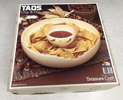 Taos southwest Tortilla Chip and dip 2 Piece set 13 1/2  New In Box 635-97