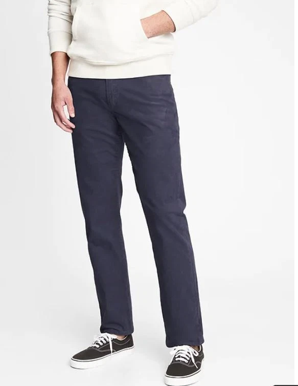 Gap Corduroy Slim Straight Flex Jeans True Navy Big Tall 40 x