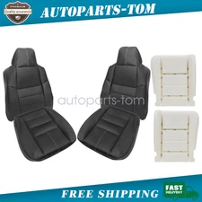 For 2008 2009 2010 Ford F-250 Super Duty Front Seat Cover / Foam Cushion Black