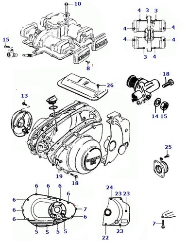 Suzuki GSX250 GS250 GS300 Motor & Zylinder Edelstahl Inbusschrauben Schraubsatz 60 Stck. - Bild 5 von 7