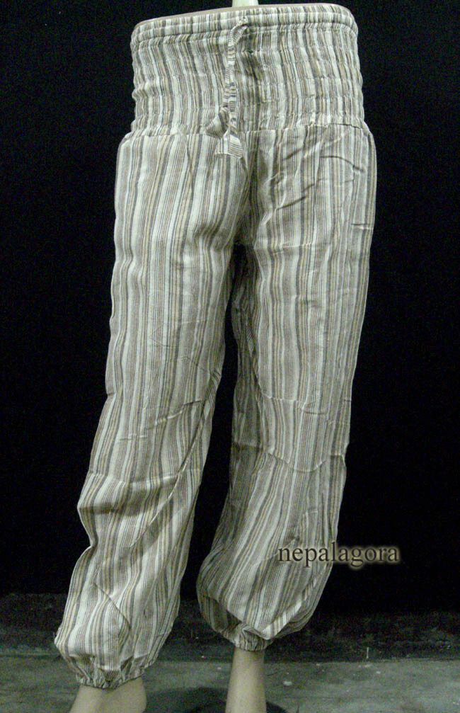 Tr459 M Cotton Harem Aladdin Genie Elastic Boho Yoga Pants Nepal