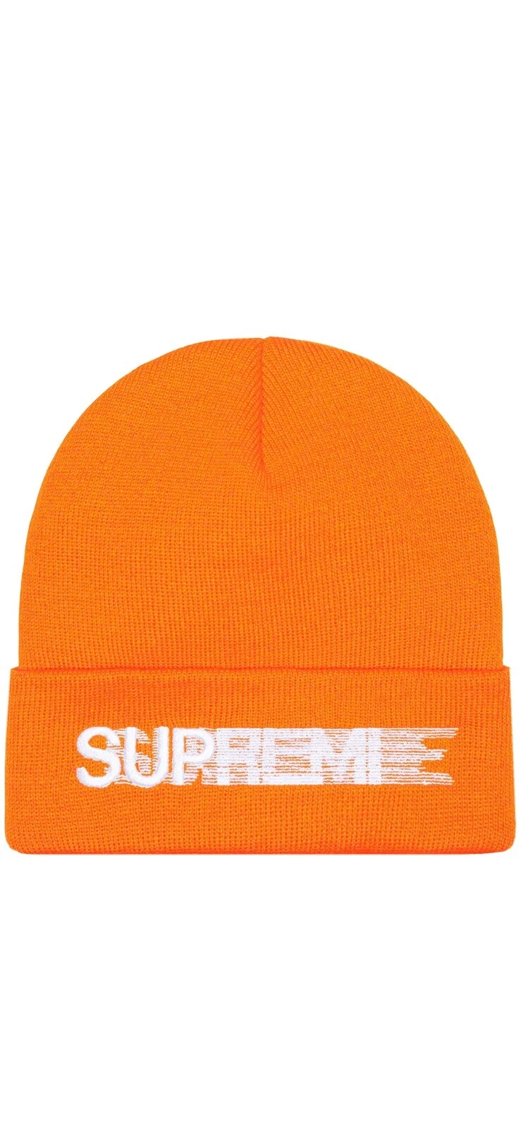 Supreme Motion Logo Beanie SS23 orange Deadstock