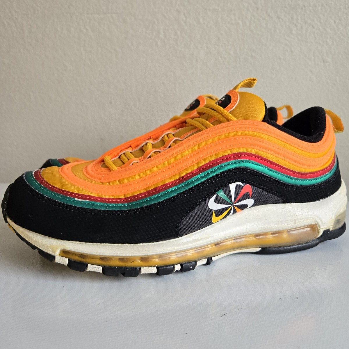 OrangeYellowgreenページ NIKE AIR MAX 97 SUNBURST ORANGE PINWHEEL LOGO GREEN Shoes CK9399