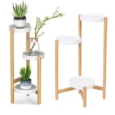 3-Stufig Blumenst&auml;nder Blumenregal Holz Pflanzentreppe Skandinavisch Dekoregal