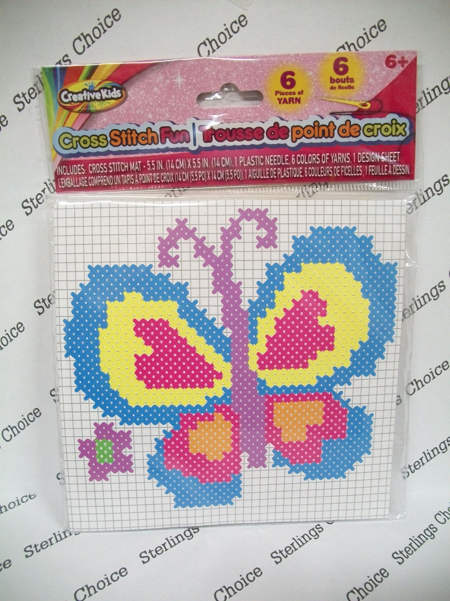 Creative Kids Cross Stitch Kit Butterfly