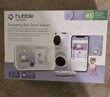 Hubble Connected Nursery Pal Dual Vision 5 in HD 2-in-1 Baby Monitor -...