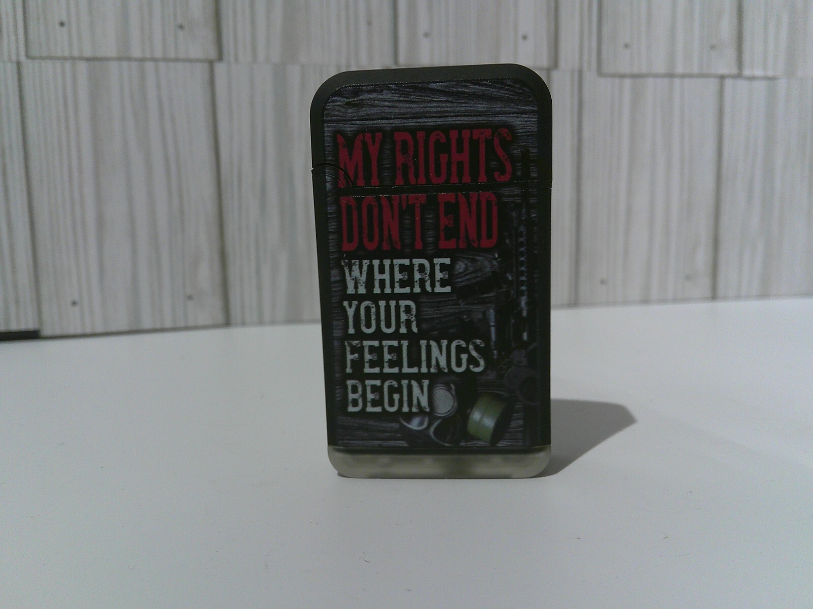 Tactical Torch Lighter/Blue Flame/My Rights don't End Where 