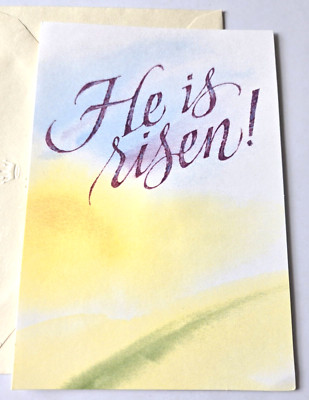 Vintage Greeting Card Easter He is Risen Hallmark Joy and Promise of Easter